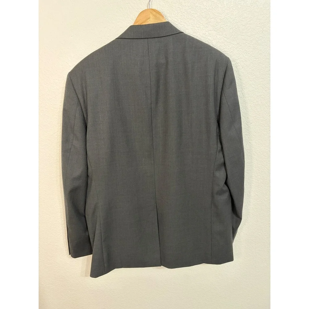 Lauren Ralph Lauren Mens Grey Wool Blend 2 Button Suit Jacket Blazer 46L 46 Long